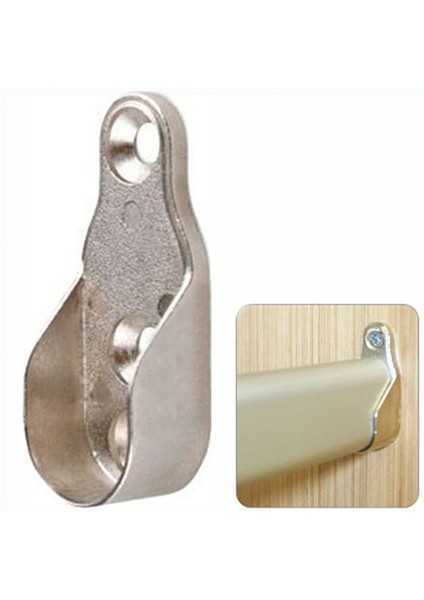 Dolap Içi Oval Gardrop Boru Tutucu Aparatı Elbise Askı Flanşı - 4 Adet Mobilya Bağlantı Elemanları G fiyatları