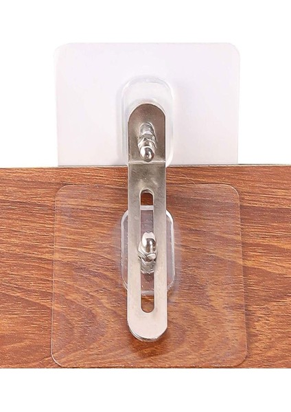 2 Adet Kendinden Yapışkanlı Mobilya Sabitleme Aparatı Mobilya Bağlantı Elemanları Beyaz