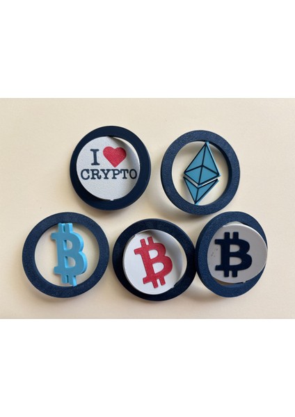 Dönen Fidget Coin (Btc ve Eth Logosu Ile)