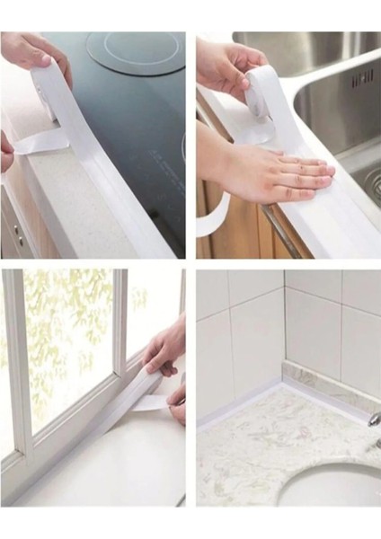 Lavabo Klozet Pimapen Kenarı ve Küvet Kenar Bandı - 3,2 mt Su Sızdırmaz Geçirmez Bant Izolasyon Band