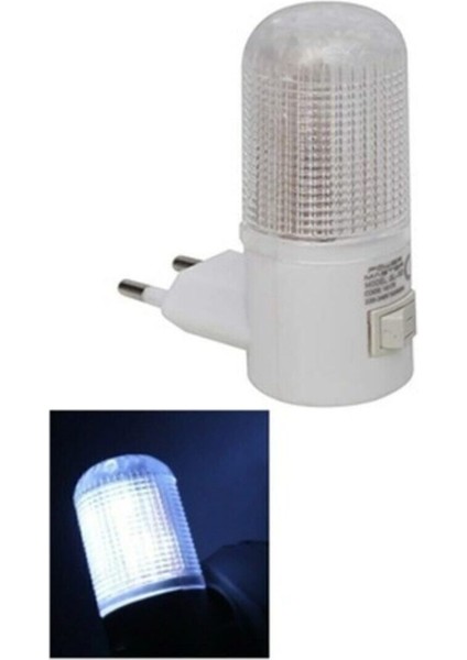 Enerji Tasarruflu Silindir Kasa LED Gece Lambası (Duvar Lambası,açma-Kapama Düğmeli) Beyaz Işık E27