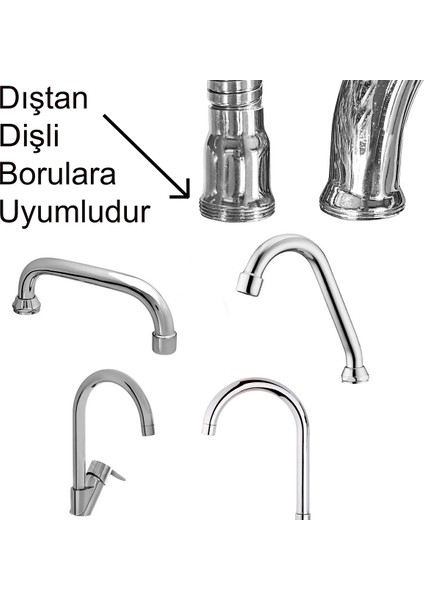 Perlatör Süzgeç Lavabo Mutfak Batarya Filtre Musluk Ucu -5 Adet 2 Yıl Gri fiyatları