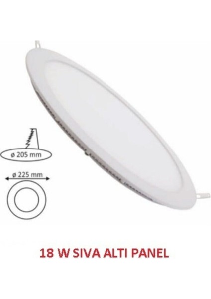 18 Watt LED Panel Beyaz Işık Sıva Altı Driverlı Beyaz Işık LED Ampul 18 W