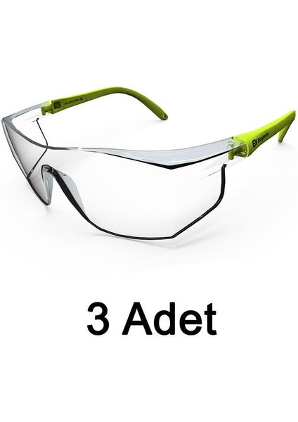 S-400 Standart Şeffaf Koruyucu Çapak Iş Gözlüğü (3 Adet) Koruyucu Gözlük