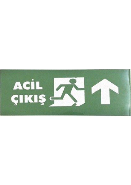 Iş Güvenlik Uyarı Levhası Pvc 12X35 Acil Çıkış Alt