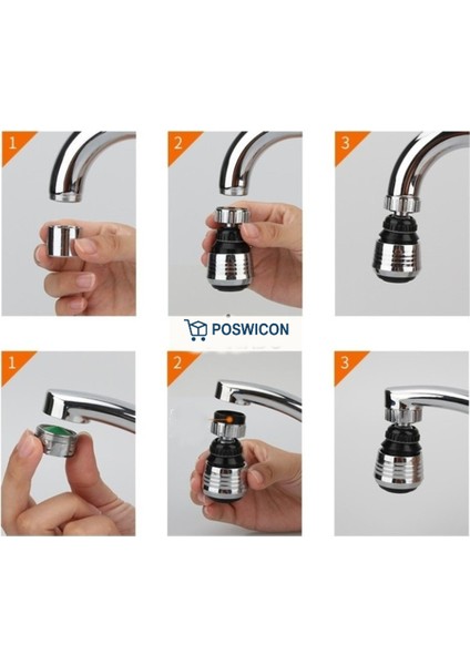 Su Tasarrufu ve Konfor Bir Arada! 2 Modlu Esnek Musluk Başlığı Lavabo Başlığı Hareketli 2 Yıl Krom 2