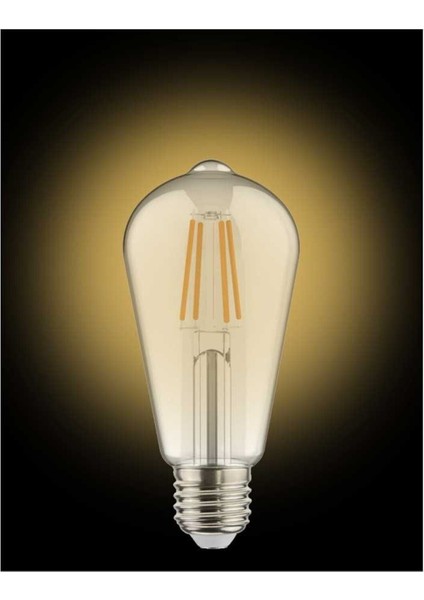 1 Adet K2 6W E27 2700K Sarı Işık Flamanlı Rustik LED Ampul KES505 Tekli Sarı Işık E27 Rustik Ampul 0 fiyatları