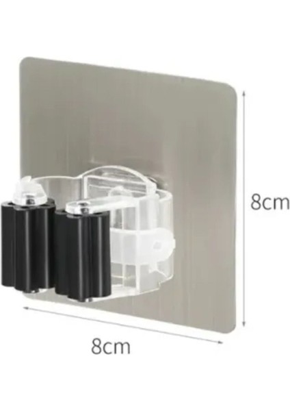 2 Adet Paspas Mop Fırça ve Süpürge Askısı Sap Tutucu Mutfak Banyo Yapışkanlı Duvara Monte Aparatı Tr modelleri