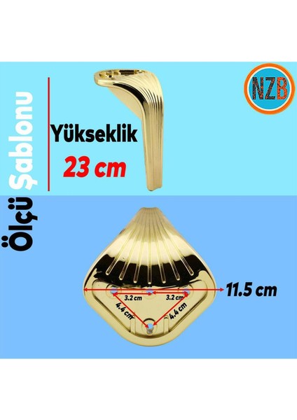 Mobilya Yükseltici Kanepe Sehpa Tv Ünitesi Koltuk Ayağı 23 cm Gold Altın Baza Ayak Masa Ayakları Alt fiyatları