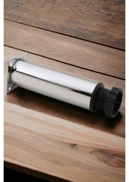 4 Adet 12 cm Ayarlanabilir Metal Kanepe Baza Ayak Dolap Robot Süpürge Koltuk Ayağı Krom Lüks 42 Çap fiyatları