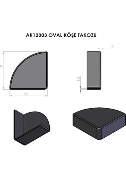 Oval Kanepe Koltuk Masa Köşe Koruyucu Takozu (10 Adet) Gri fiyatları