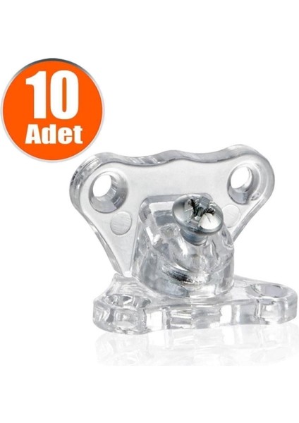 Açılı T Bağlantı Çektirme Şeffaf Plastik Köşe Birleştirme Kelebek (10 Adet) Mobilya Bağlantı Elemanl