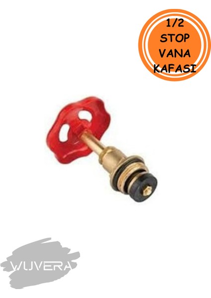 1/2” Stop Vana Kafası – %100 Pirinç Gövde, Sızdırmaz Conta & Pratik Montaj Tesisat Malzemeleri Tr