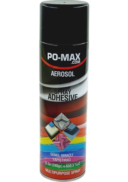 Pomax Sprey Aerosol Genel Amaçlı Yapıştırıcı 340 gr Japon Yapıştırıcısı
