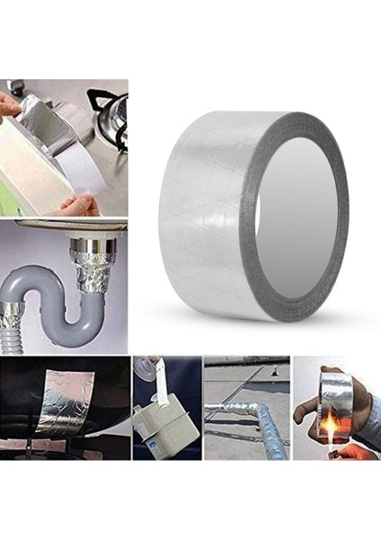 Alüminyum Folyo Bant 48 mm x 5 mt Takviyeli Yanmaz Soba Bandı Tamir Bandı Tr fiyatları