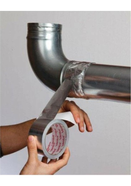 Alüminyum Folyo Bant 48 mm x 5 mt Takviyeli Yanmaz Soba Bandı Tamir Bandı Tr modelleri