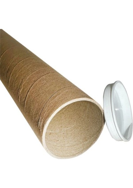 2 Adet 5X55 Postüp - Silindir Kutu - Karton Masura - Proje Tüpü Kraft 1 x 5 2'li Pasta Kutusu Tr Nur