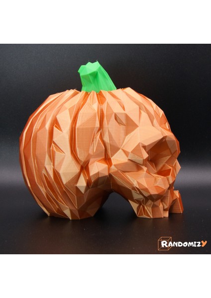 Low Poly Balkabağı Kafatası – Cadılar Bayramı Temalı 3D Baskı Dekor indirimleri