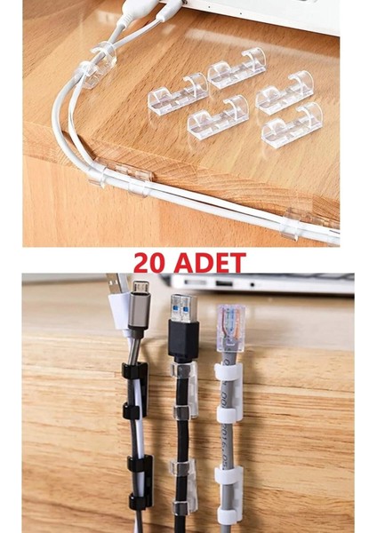 20LI Şeffaf Kablo Sabitleyici Düzenleyici Klips Duvar Fayans Cam Yapışkanlı Kablo Tutucu fiyatları