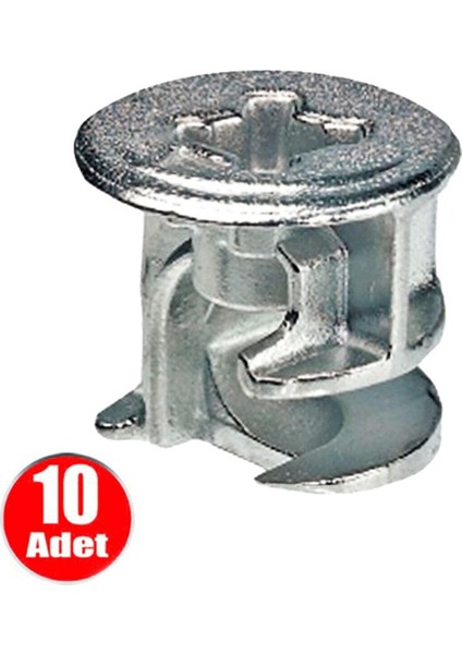Minifix Gövde 15X13MM Mobilya Dolap Birleştirme Bağlantı Vidası - 10 Adet Mobilya Bağlantı Elemanlar