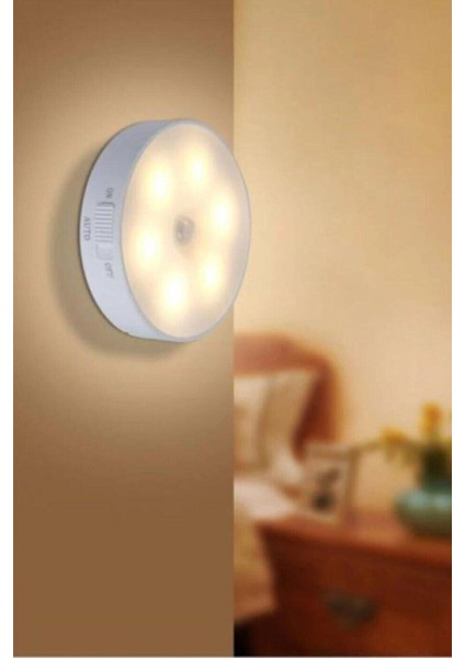 ® Hareket Sensörlü USB Şarjlı Spot Lamba Mıknatıslı ve Yapışkanlı Gün Işığı Renk LED Gün Işığı LED C fiyatları