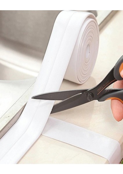 Su Sızdırmaz Bant Banyo Mutfak Lavabo Küvet Tezgah Kenar Bantı 3m 38MM Su Geçirmez Yapışkan 1 Adet S