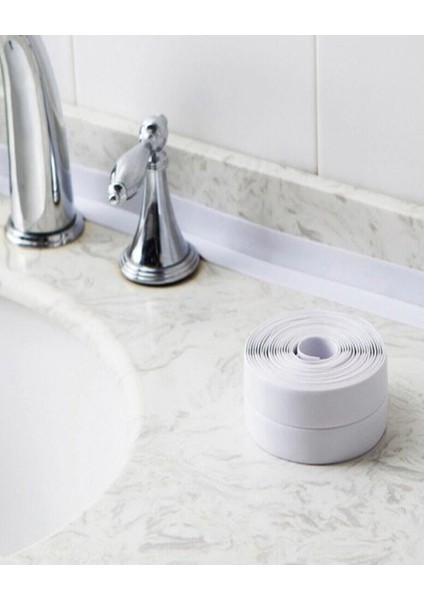Su Sızdırmaz Bant Banyo Mutfak Lavabo Küvet Tezgah Kenar Bantı 3m 38MM Su Geçirmez Yapışkan 1 Adet S modelleri