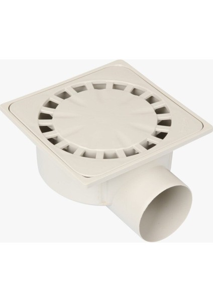 25X25 cm Yandan Çıkışlı Çamur Sifonu / 100'LÜK Pvc Boruya Uyumlu Lavabo Sifonu