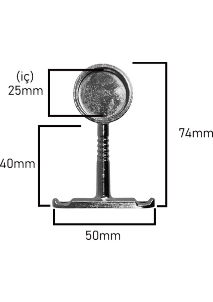 Yuvarlak Ayaklı Flanş Dolap Içi Halka Gardrop Elbise Askı Flanşı Boru Tutucu Aparatı - 2 Adet Mobily modelleri