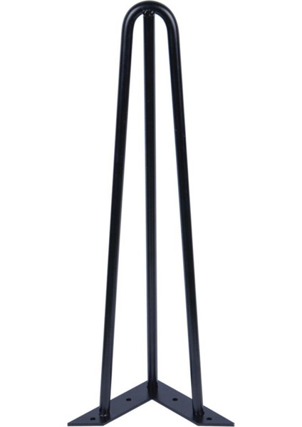 Side Metal Ahşap ve Kütük Sehpa Ayağı Masa Ayakları Siyah