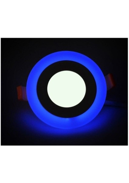 6 Watt 3+3 Çift Renkli LED Panel Spot Lamba Mavi-Beyaz 3 Kademeli Yok Beyaz Işık LED 6 Watt fiyatları