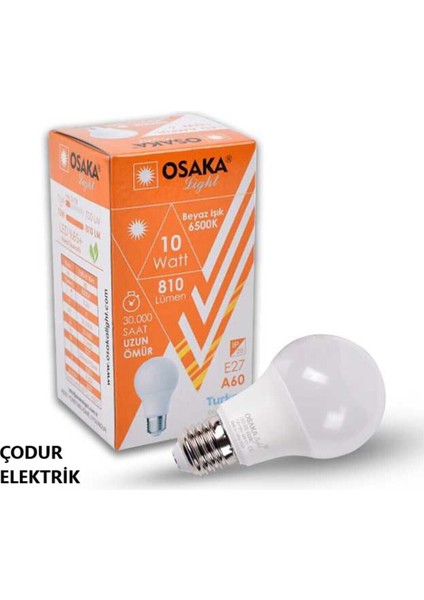 12-30 Volt ile Çalışır 10WATT Gemici Ampul'ü E27 Duylu 6500KELVIN Beyaz Işık A60 810LM LED Beyaz Işı