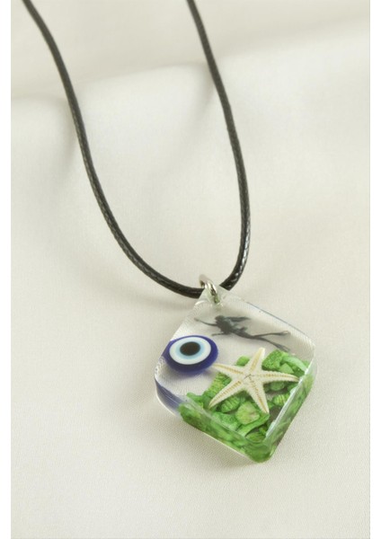 Resveq Deniz Yıldızı Epoksi Kolye-Yeşil fiyatları
