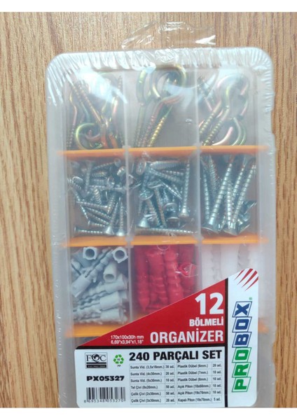 240 Parça Vida,dübel,duvar Çivisi,askılı Vida Set Vida Set fiyatları
