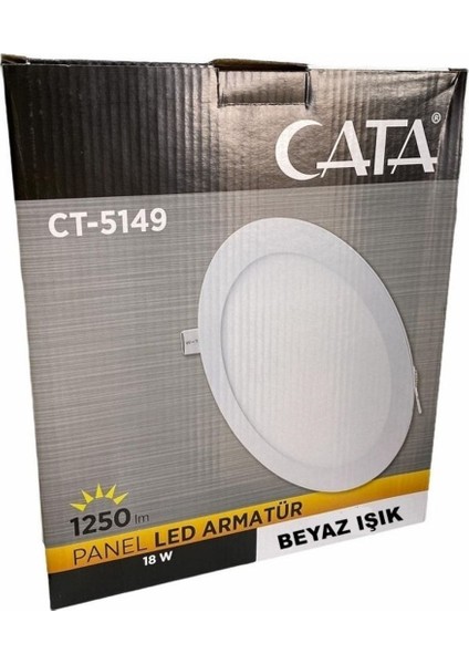 Ct 5149 18W Panel LED Spot Armatür Beyaz Renk