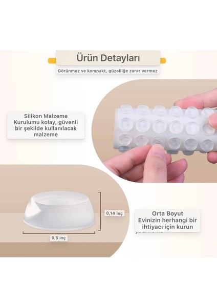 32 Adet Şeffaf Silikon Dolap Kapı Duvar Stoper Tampon Koruyucu Hızlı Yapıştırıcı Açık Beyaz Dolap Ka modelleri