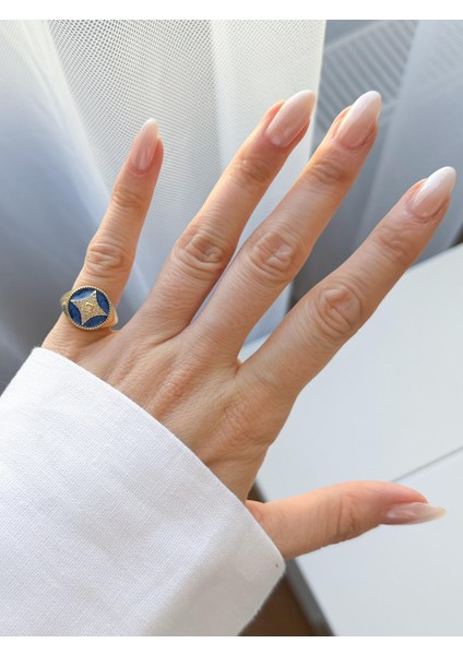 Çelik Yıldız Serçe Parmak Yüzük