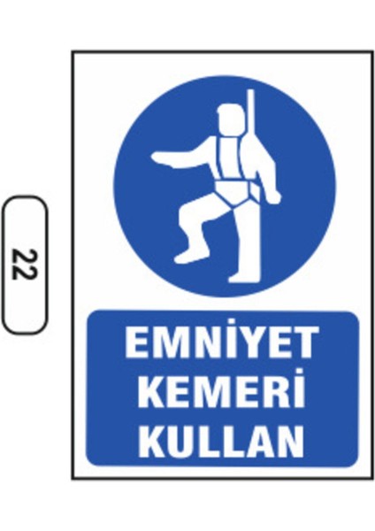 Emniyet Kemeri Kullan Uyarı Ikaz Levhası