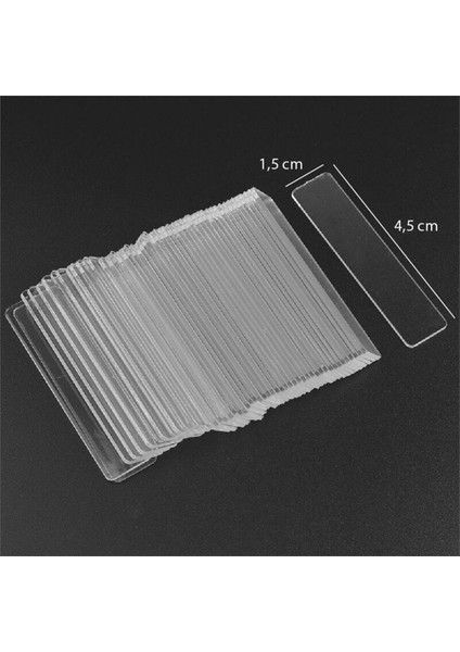 60 Parça Çok Amaçlı Çift Taraflı Bant 1 cm x 4,5 cm Nano Bant Duvar Bandı Izolasyon Bandı Şeffaf Bey