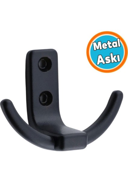 Dolap Askılık Askılığı Duvar Vestiyer Banyo Mutfak Elbise Kıyafet Askısı Portmanto Askı Siyah Siyah