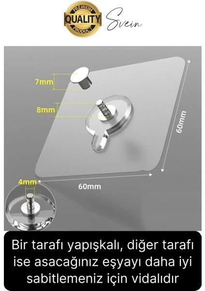 6 Adet Süper Güçlü Kendinden Yapışkanlı Tutunabilen Çok Amaçlı Çerçeve Tablo Banyo Duş Mutfak Askı B fırsatları