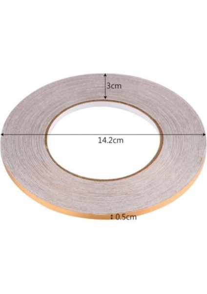 50 Metre 0.5 cm Sarı Gold Fayans Arası Derz Yapışkanlı Şerit Dekoratif Bant Karo Zemin ve Duvar Band