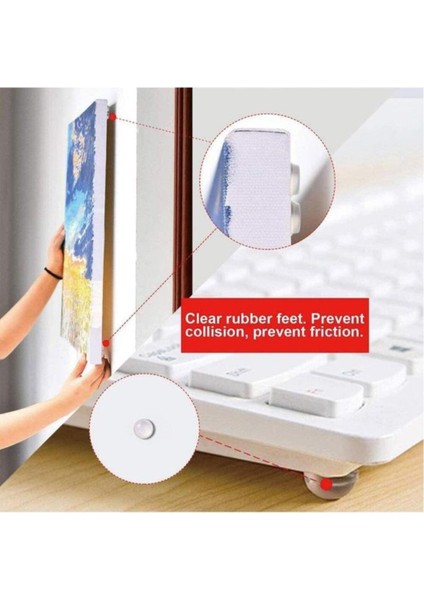 50 Adet 10 mm Şeffaf Silikon Bazlı Ses Stoperi Duvar Yüzeyi Dolap Kapı Tampon Koruyucu Hızlı Yapıştı