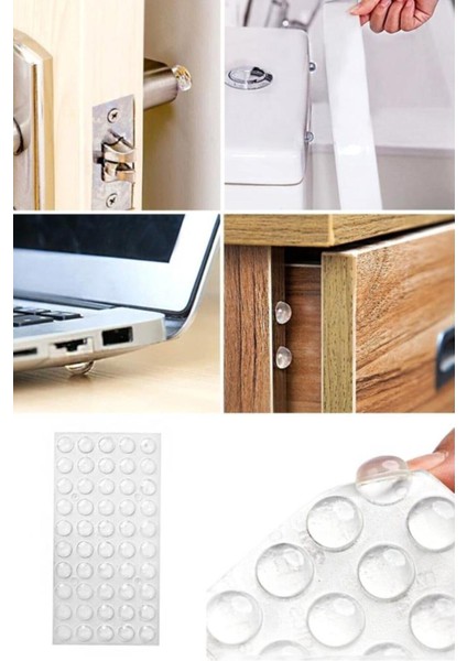 50 Adet 10 mm Şeffaf Silikon Bazlı Ses Stoperi Duvar Yüzeyi Dolap Kapı Tampon Koruyucu Hızlı Yapıştı fiyatları