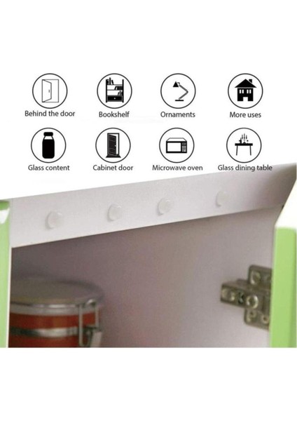 50 Adet 10 mm Şeffaf Silikon Bazlı Ses Stoperi Duvar Yüzeyi Dolap Kapı Tampon Koruyucu Hızlı Yapıştı modelleri