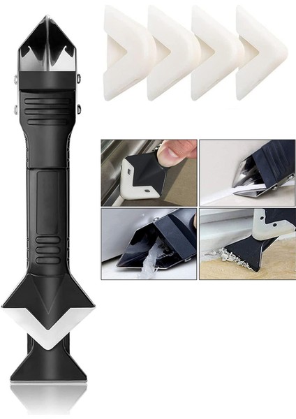 3'ü 1 Arada Fayans Derz Dolgu Kazıyıcı Sıyırıcı Silikon Sökücü ve Uygulayıcı Aparat Çok Amaçlı Bıçak modelleri