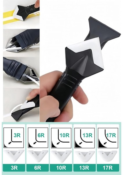 3'ü 1 Arada Fayans Derz Dolgu Kazıyıcı Sıyırıcı Silikon Sökücü ve Uygulayıcı Aparat Çok Amaçlı Bıçak fırsatları