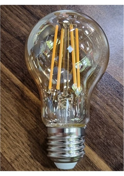 6W E27 A60 Flamanlı Gold LED Ampul Tekli Beyaz Işık E27 LED Ampul 6 Watt Yok A'dan G'ye E 618C2564-0