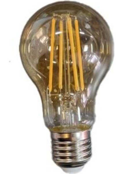 6W E27 A60 Flamanlı Gold LED Ampul Tekli Beyaz Işık E27 LED Ampul 6 Watt Yok A'dan G'ye E 618C2564-0 fiyatları
