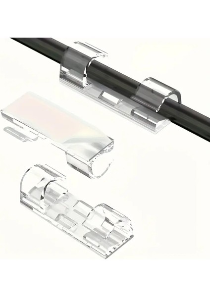 20LI Şeffaf Kablo Sabitleyici Düzenleyici Klips Duvar Fayans Cam Yapışkanlı Kablo Tutucu 20 Adet Şff fiyatları